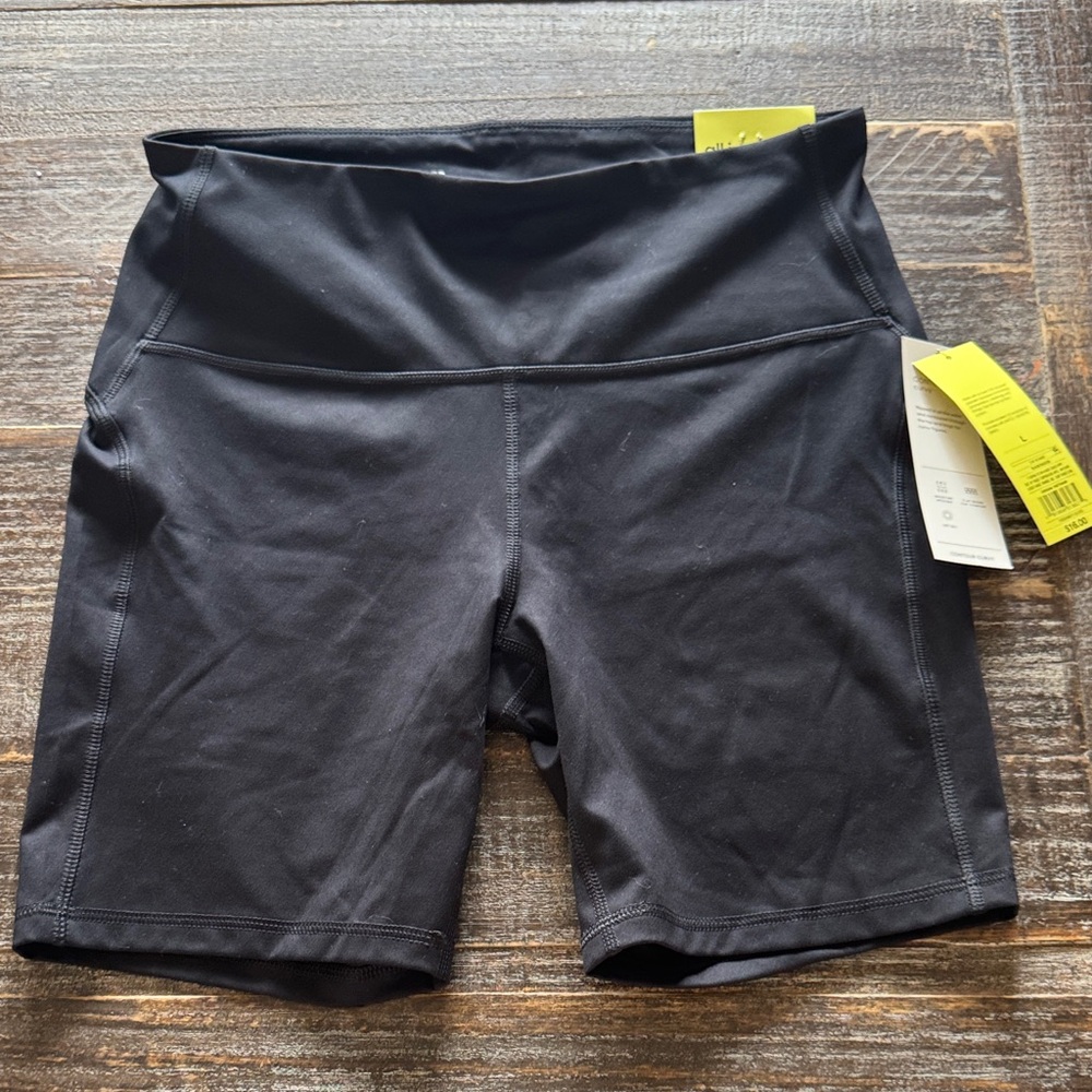 High-Waist Black Women's Active Shorts